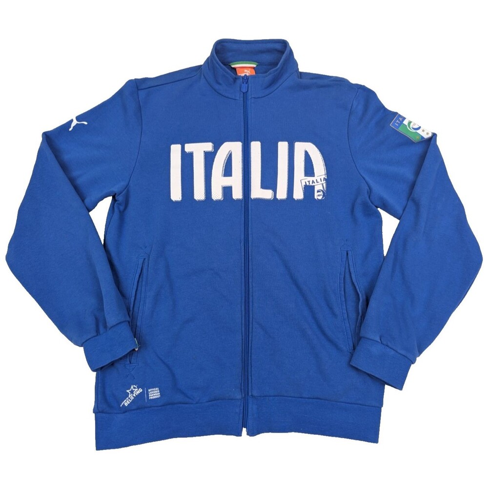 Puma Italy FIGC Track Jacket Youth 2XL 16 Blue 2014 World Cup Era Italia